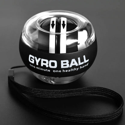 כדור האימון PowerGrip Gyro Ball עם רצועת יד, מבט קדמי